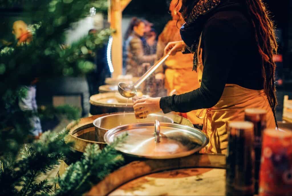 One of the best things to do in France in the winter is to visit one of the many outdoor Christmas Markets.
