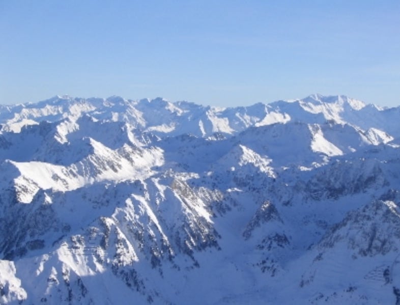 Pyrenees mountains in Spain. Winter in Spain.