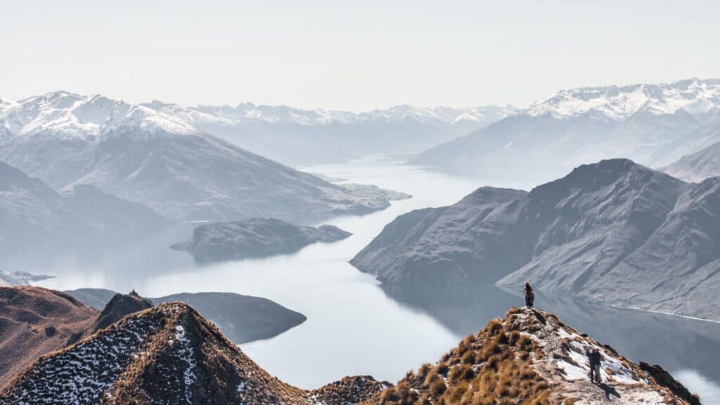Roys Peak in the South Island of New Zealand see a lot of snowfall.