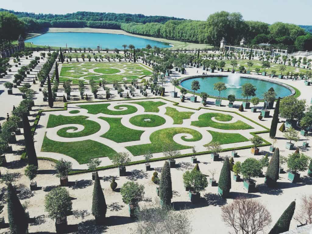 The grounds at the Palace of Versailles, France. 