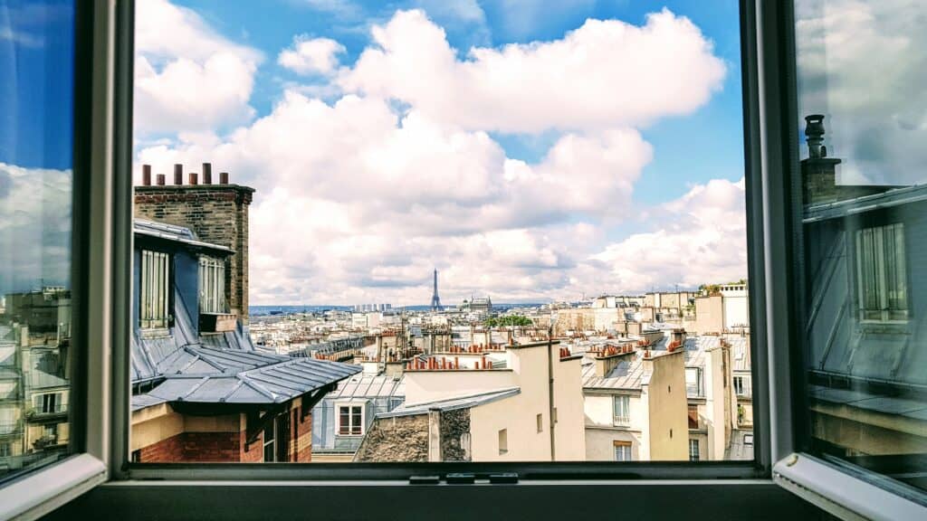A room with a view. France is worth a visit. 