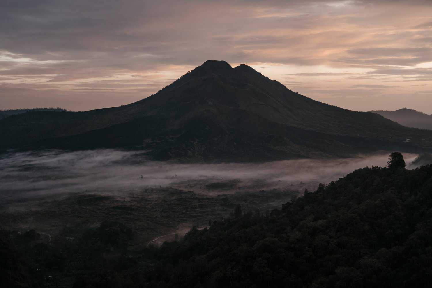 South Batur, Bali. You need an experienced guide to hike this beautiful mountain.