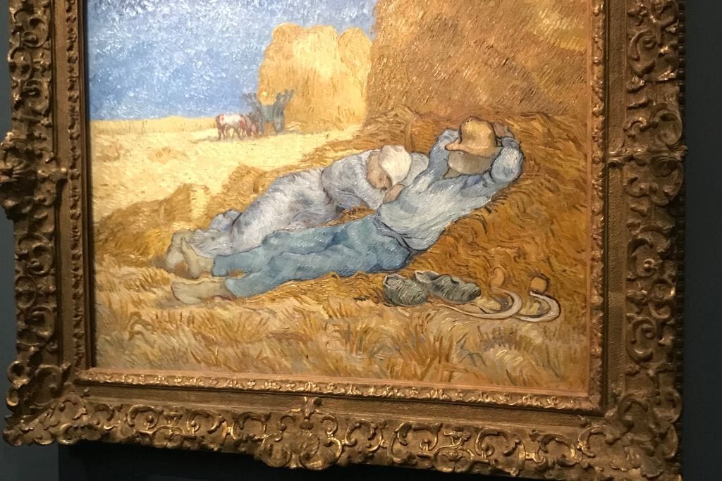 A piece of art hangin at the Louvre. Paris, France.