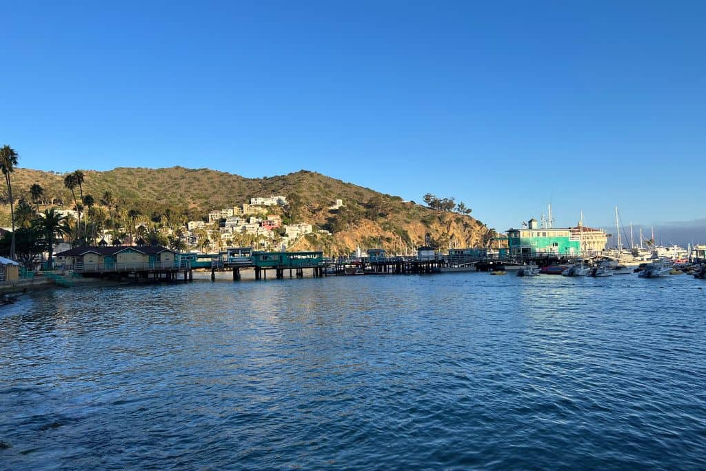 Avalon Harbor in Catalina Island on our last trip from Los Angeles to Catalina Island as we were coming in on the Catalina Express.