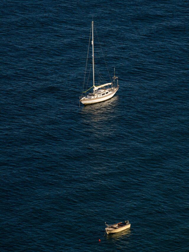 Two boats in ocean.
