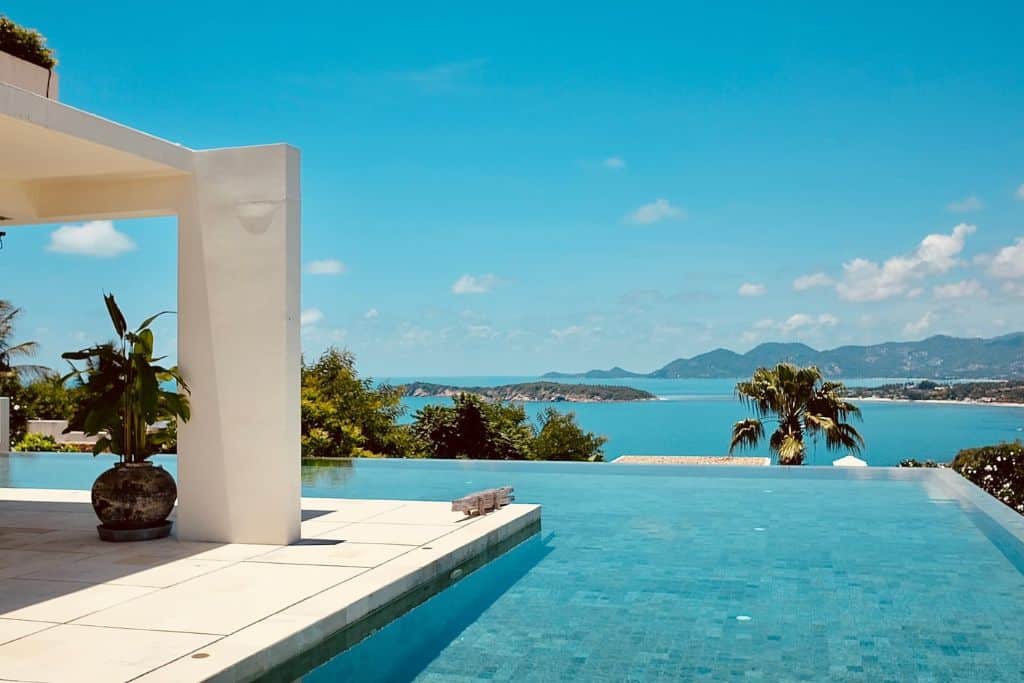 An infinity pool in the tropics.