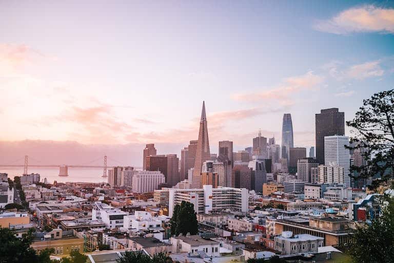 City Skyline during Golden Hour